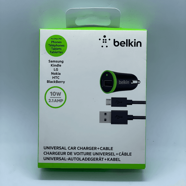 Chargeur auto rapide 10w Belkin prise + câble micro usb