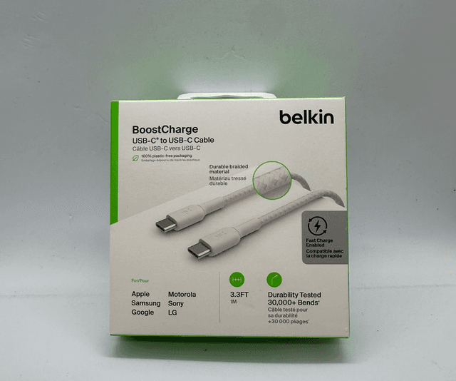Câble tressé 1m BELKIN USB-C vers USB-C 