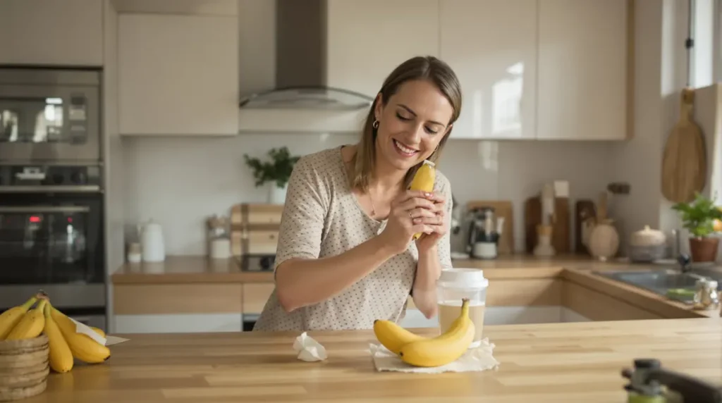 « Elles ne noircissent plus » : mon astuce toute simple pour garder vos bananes bien jaunes et fraîches plus longtemps