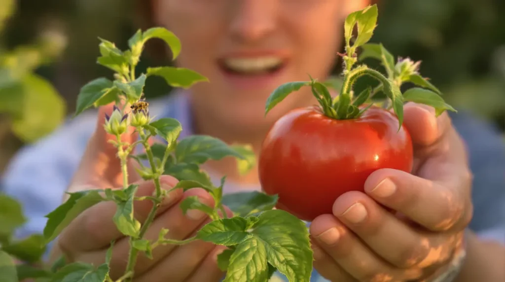 Les tomates auront encore meilleur goût si elles sont plantées à côté d'une herbe aromatique commune.
